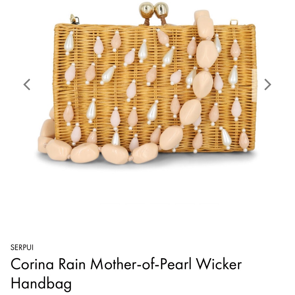 Serpui Corina rain wicker handbag